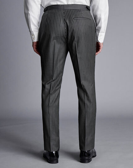 Morning Suit Stripe Trousers - Black