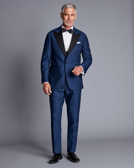 Peak Lapel Dinner Suit Jacket - Royal Blue