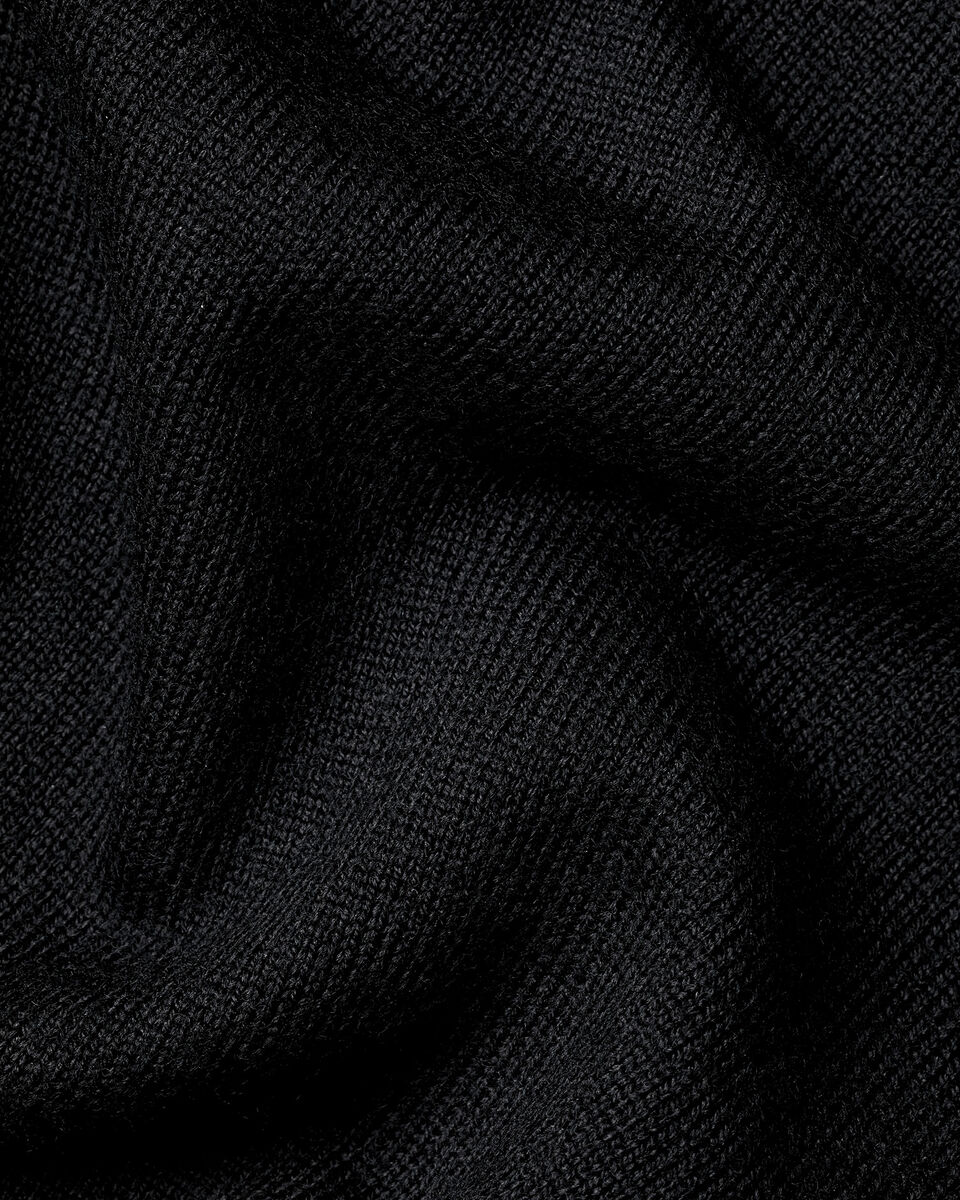 Pure Merino Zip Gilet - Black