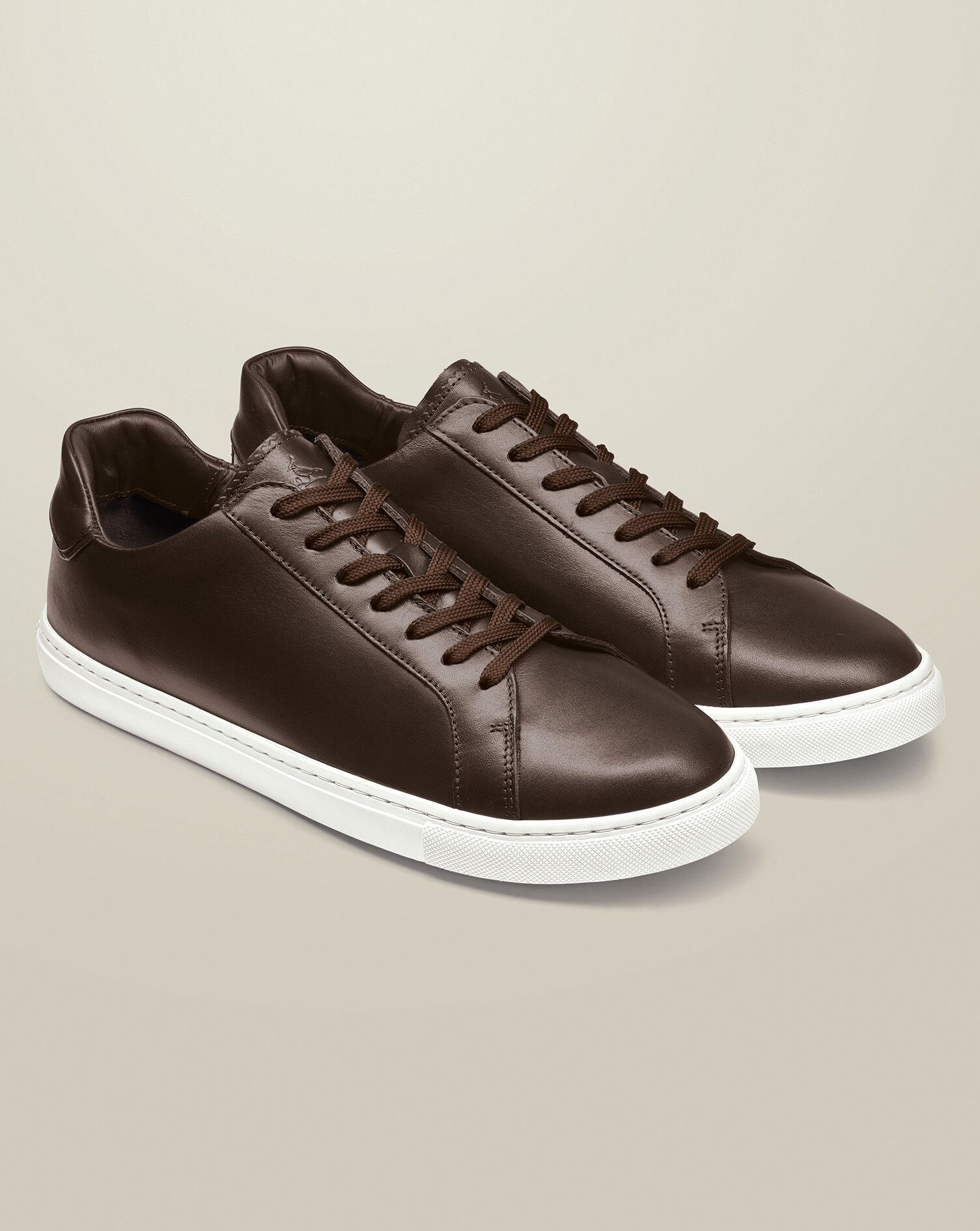 Leather Dress Sneakers - Dark Chocolate | Charles Tyrwhitt US