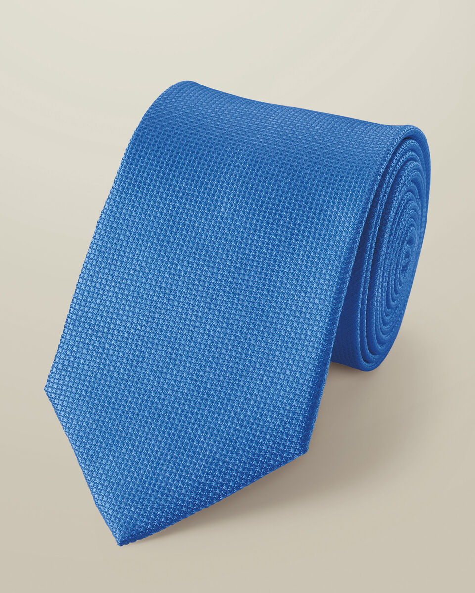 Silk Textured Tie &ndash; Cobalt Blue