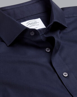 Cutaway Collar Non-Iron Twill Shirt - Navy