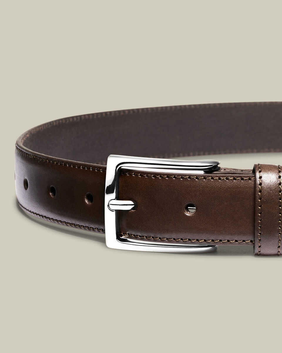 Leather Formal Belt - Chocolate
