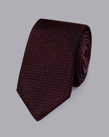 Silk Grenadine Italian Luxury Tie - Maroon