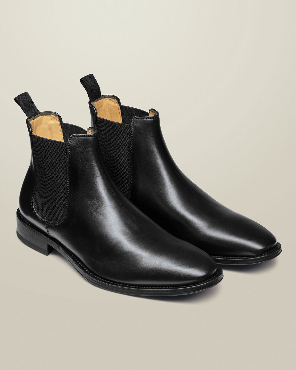 Luxury Black Leather Chelsea Boots main image 1