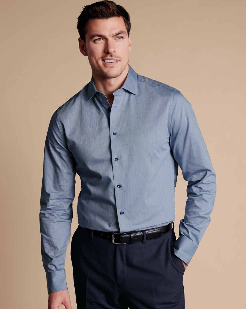 Men's Blue Work & Business Shirts | Charles Tyrwhitt Australia