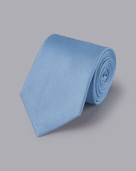 Cravate En Soie Résistante Aux Taches - Bleu Ciel