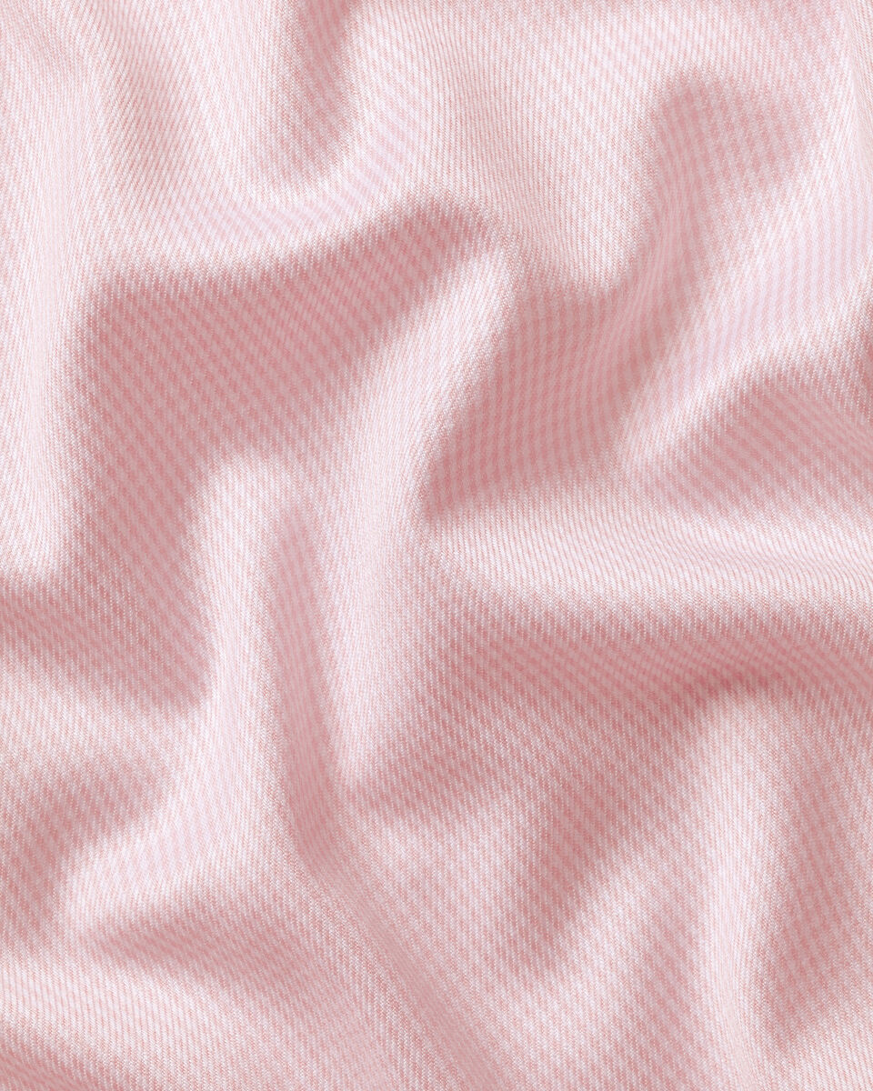 B&uuml;gelfreies Twill-Hemd mit Hahnentrittmuster &nbsp;- Rosa