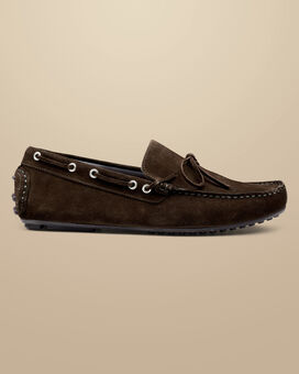 Suede Driving Loafer - Dark Chocolate