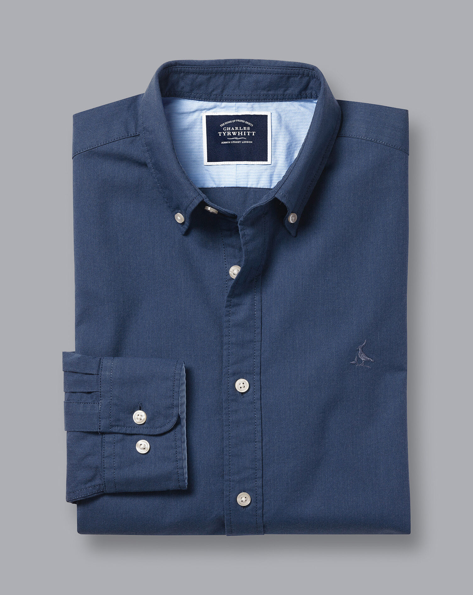 Button-Down Collar Washed Oxford Shirt 