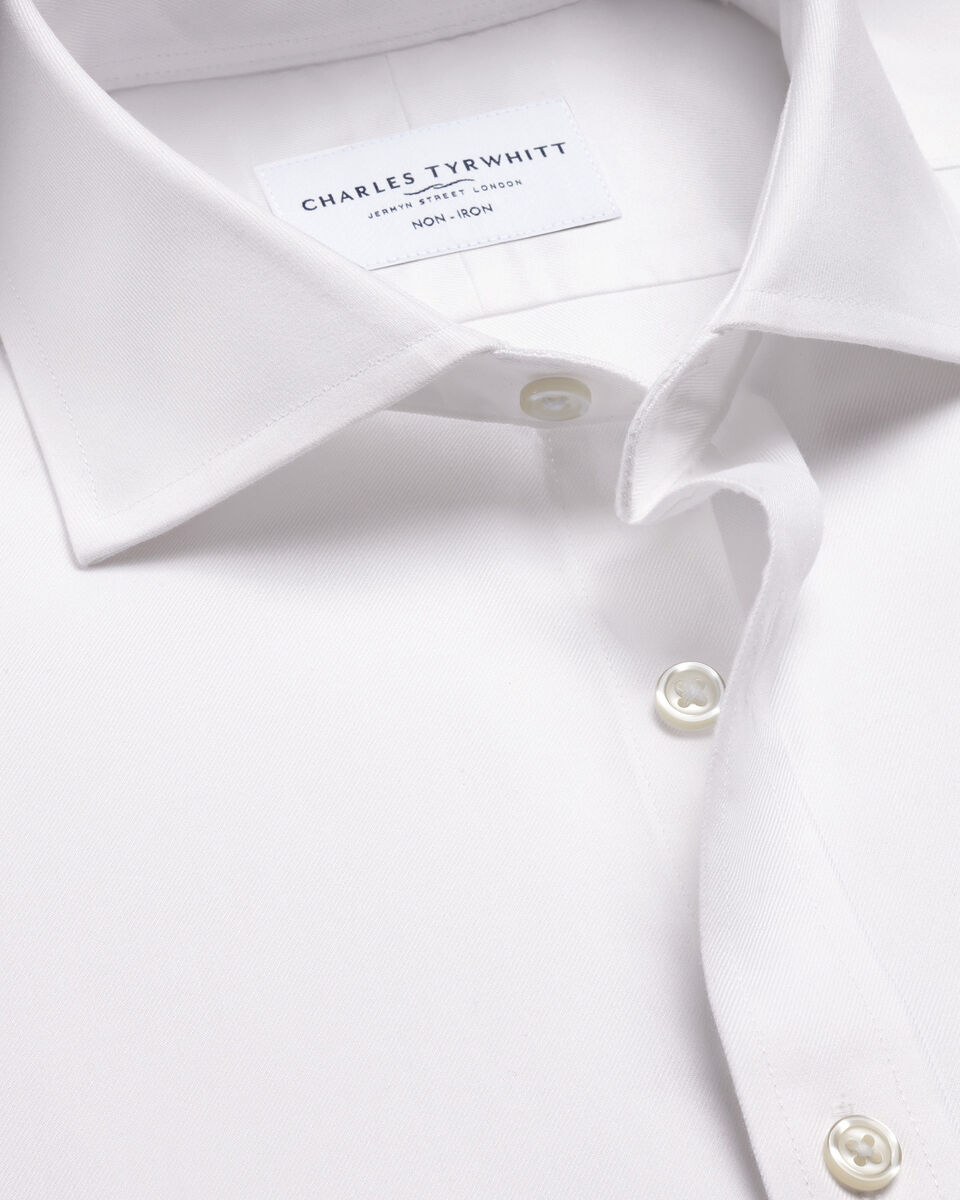 Non-Iron Twill Shirt - White