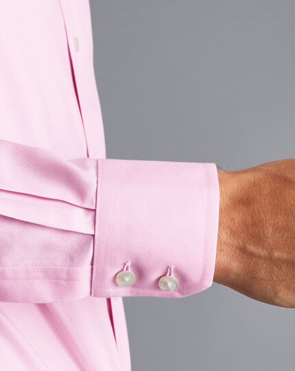 Cutaway Collar Non-Iron Twill Shirt - Pink