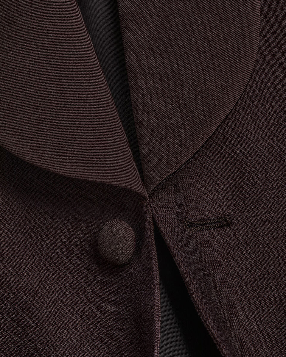 Shawl Dinner Suit Jacket - Chocolate Brown