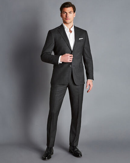 Ultimate Performance End-on-End Suit Jacket - Charcoal Grey