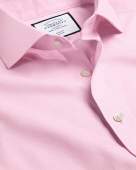 Cutaway Collar Non-Iron Twill Shirt - Pink
