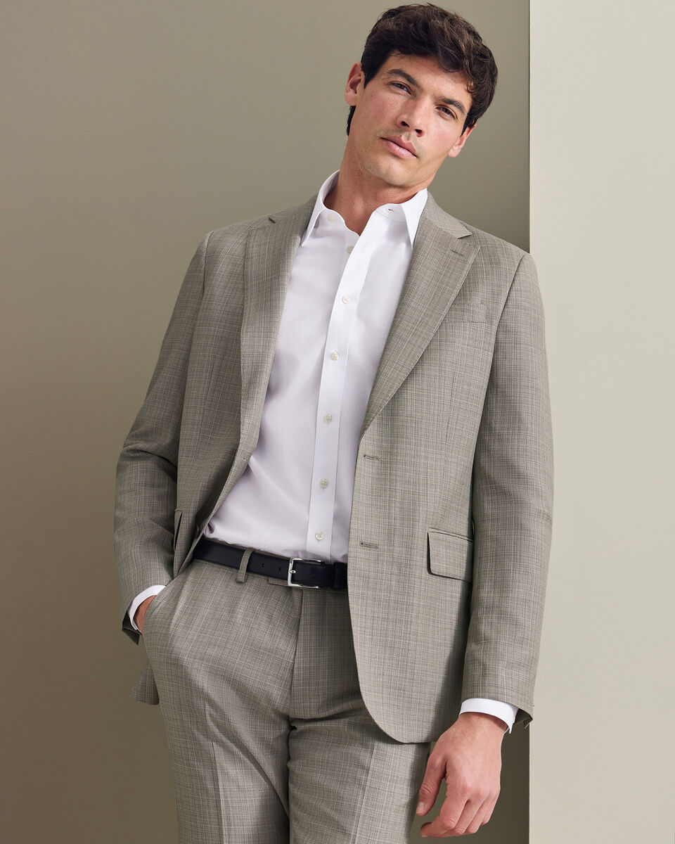 Italian Luxury Suit Jacket - Taupe
