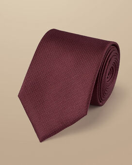 Silk Tie - Burgundy Red