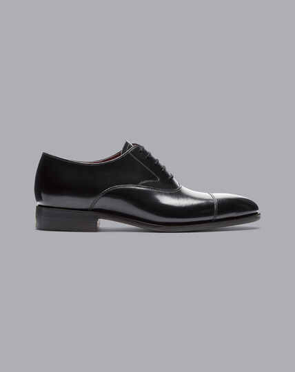 Oxford-Schuhe Made in England mit flexibler Sohle - Schwarz