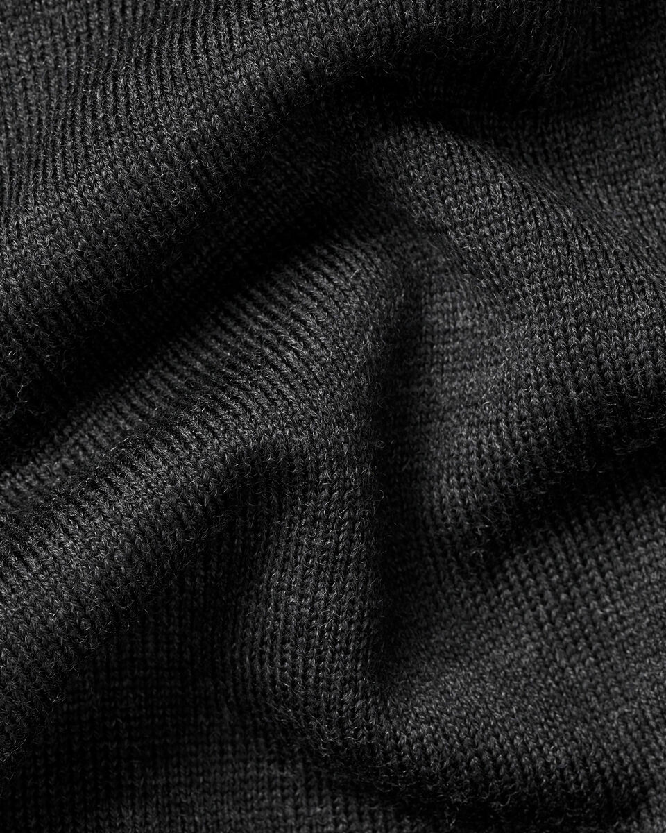 Rundhalspullover aus reinem Merino - Anthrazit