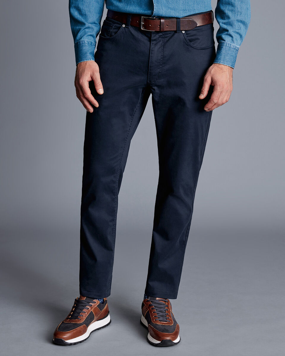 Twill 5 Pocket Jeans Dark Navy Charles Tyrwhitt