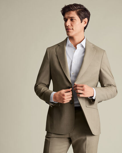 Ultimate Performance Sharkskin Suit Jacket – Taupe