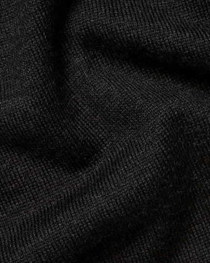 Merino Quarter Zip Sweater - Charcoal Grey