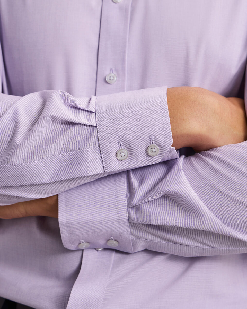 Non-Iron Stretch Poplin Shirt - Lilac Purple