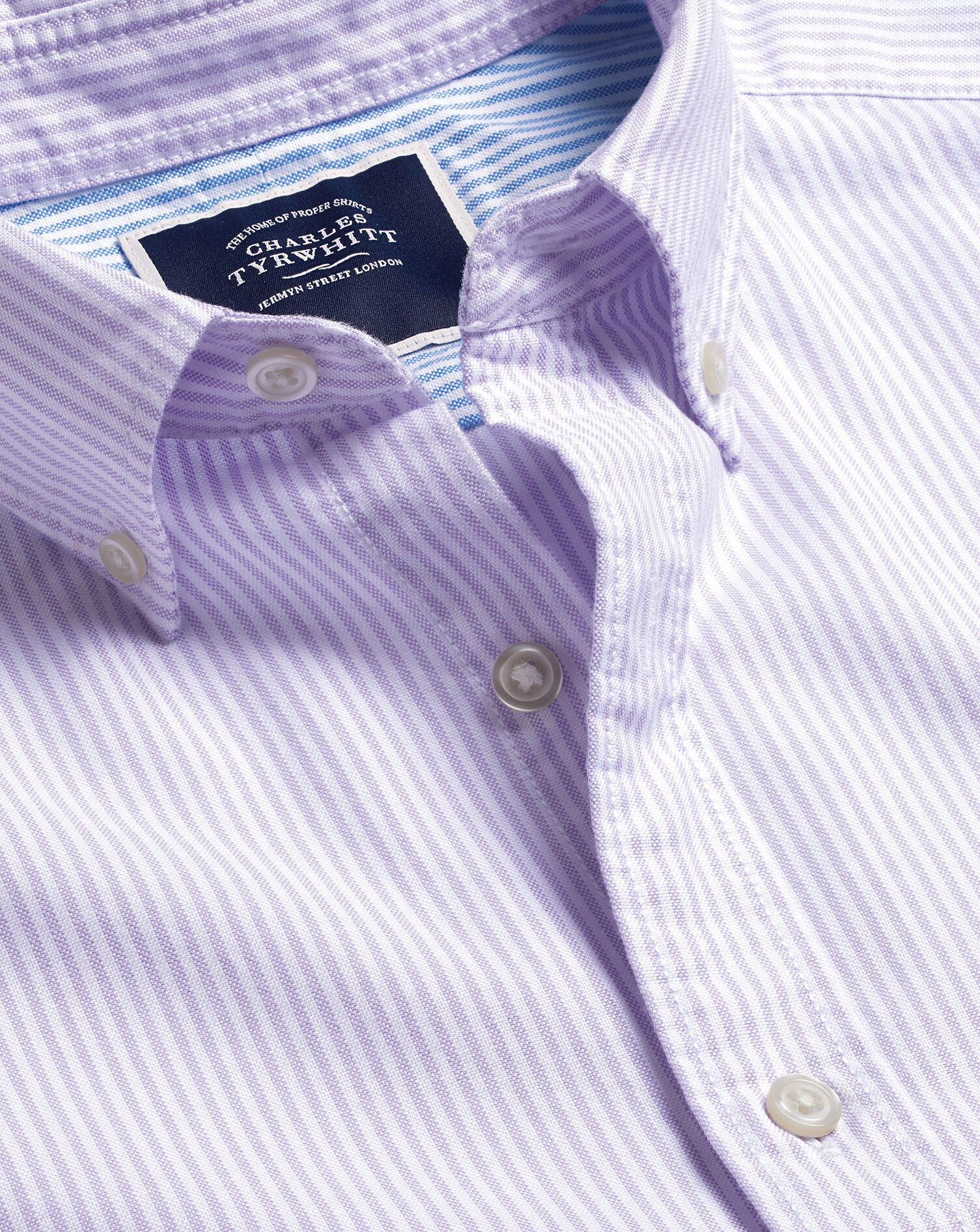 Charles Tyrwhitt Charles Tyrwhitt Purple Long Sleeve Button Up Formal Shirt Size 17" Collar #CE 