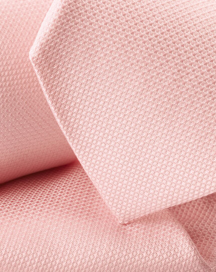 Stain Resistant Silk Tie - Pink