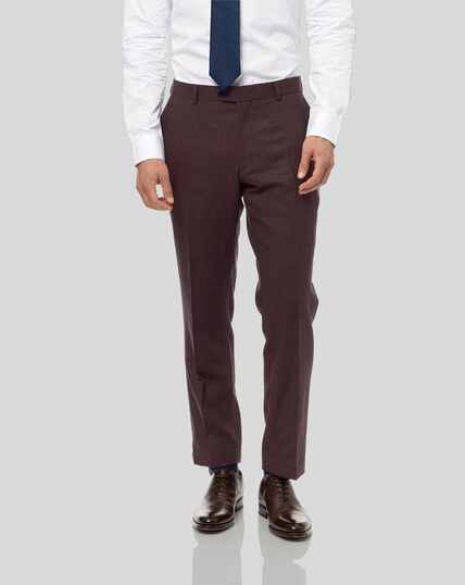 Semi-Plain Suit Pants - Aubergine