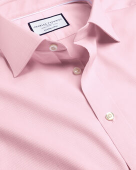 Semi-Spread Collar Egyptian Cotton Windsor Weave Shirt - Pink