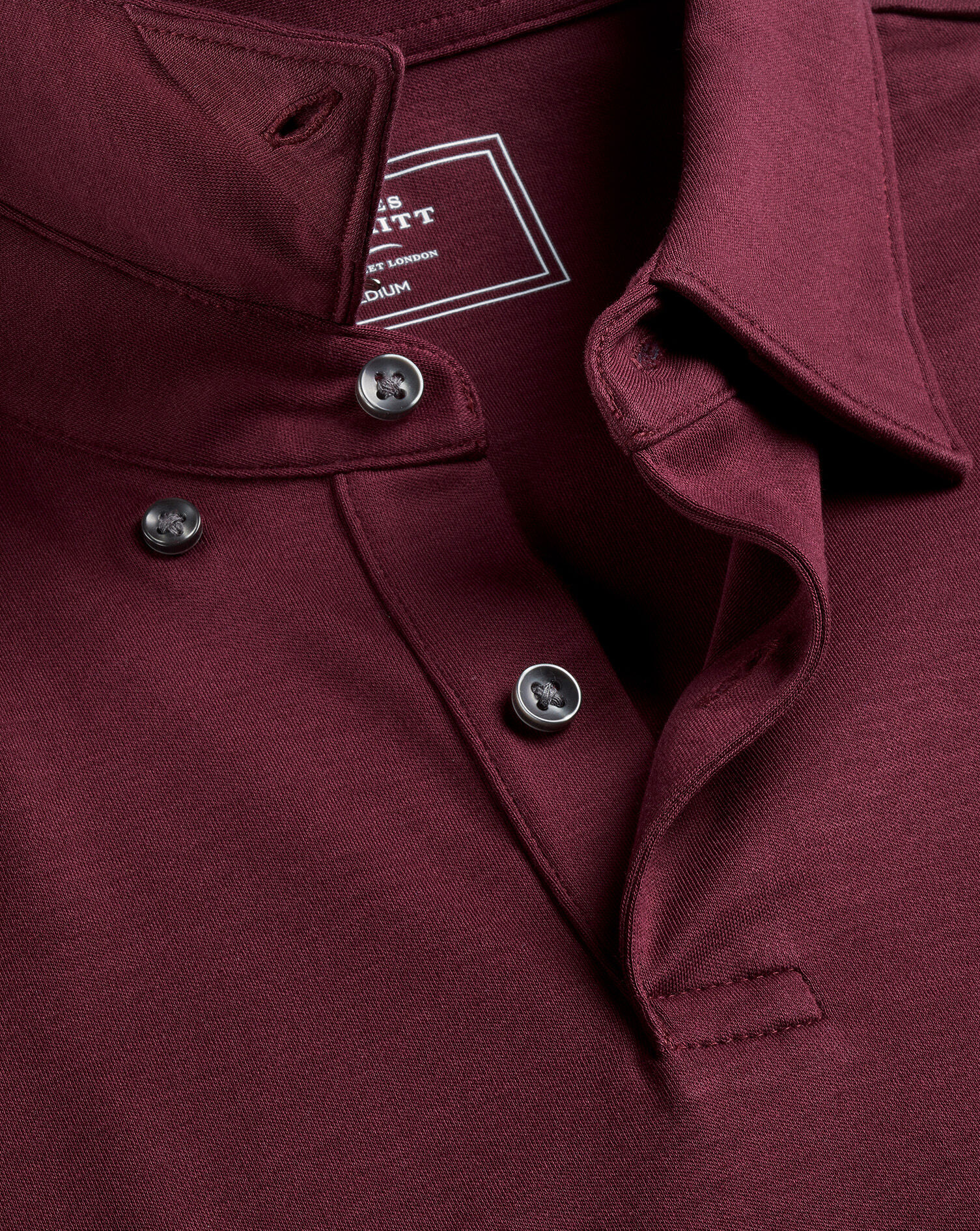 Smart Long Sleeve Jersey Polo - Wine 