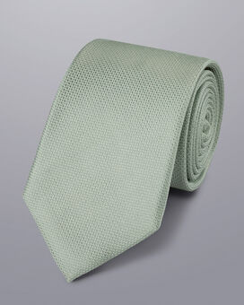 Schmutzabweisende Krawatte aus Seide - Hellgrün
