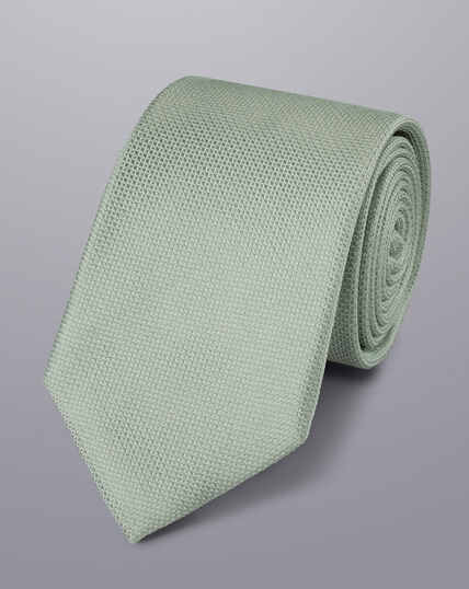 Stain Resistant Silk Tie - Light Green
