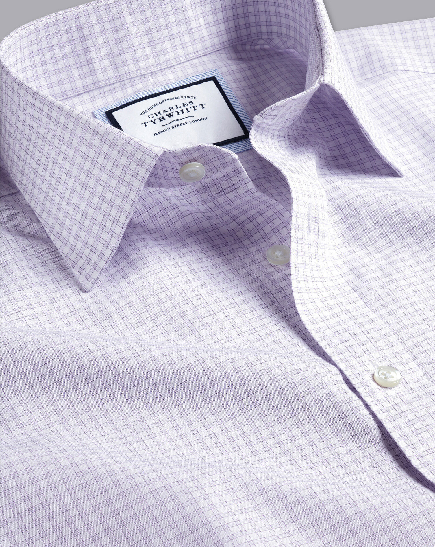 Non-Iron Check Shirt - Violet Purple 