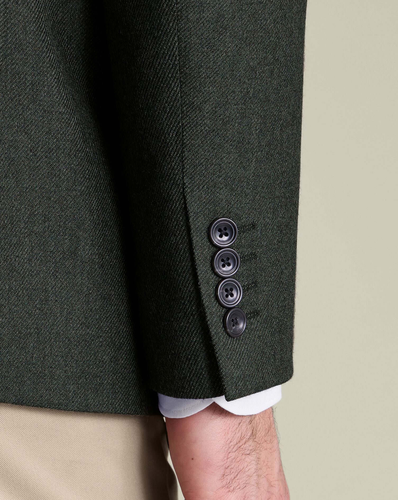 Wool Texture Jacket - Forest Green