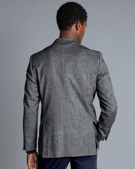 Textured Wool Jacket - Grey