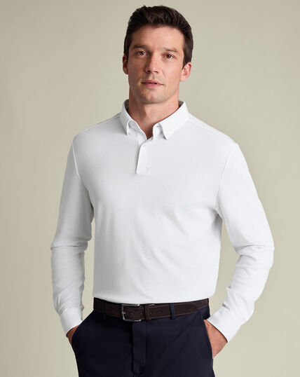 Men's Long Sleeve Polo Shirts | Charles Tyrwhitt US