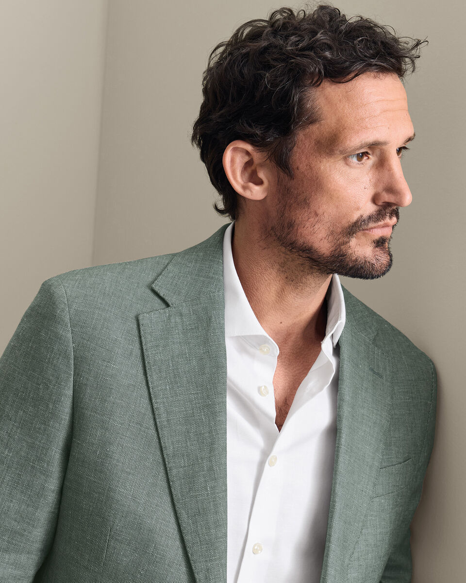 Veste en lin et coton - Vert