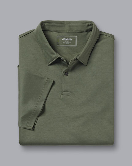 Smart Jersey Polo - Olive Green