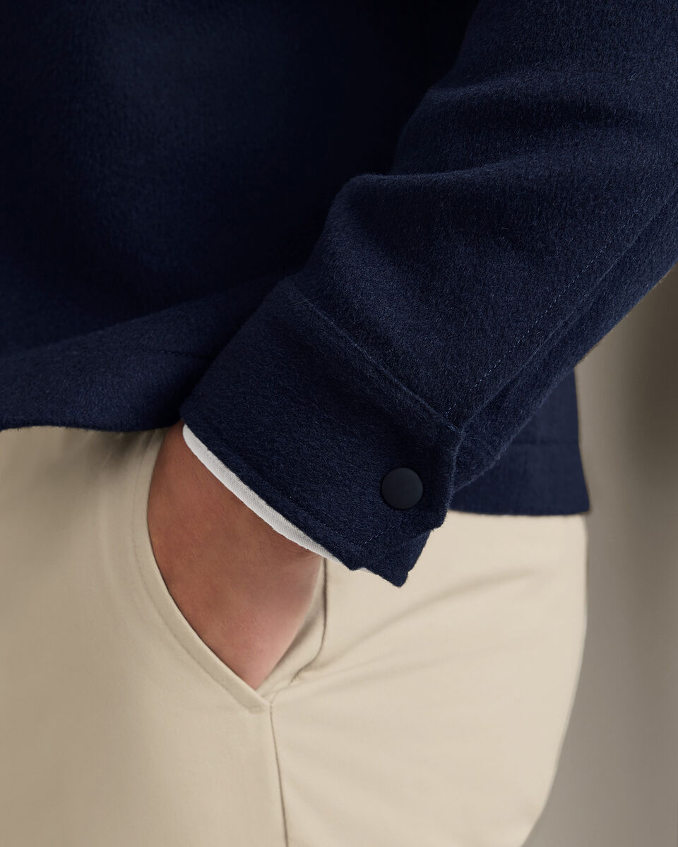 Veste Harrington en Laine - Bleu Marine