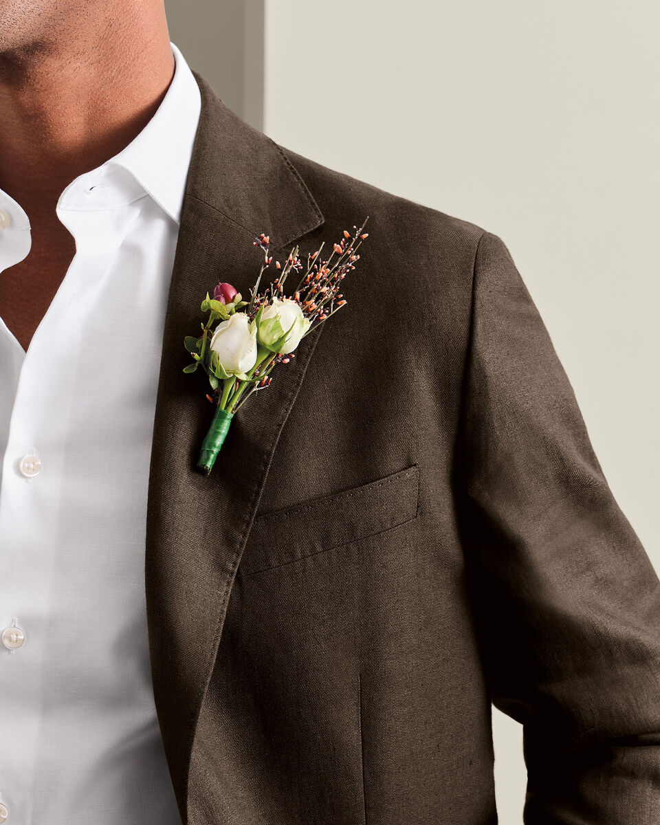 Linen Suit - Chocolate Brown