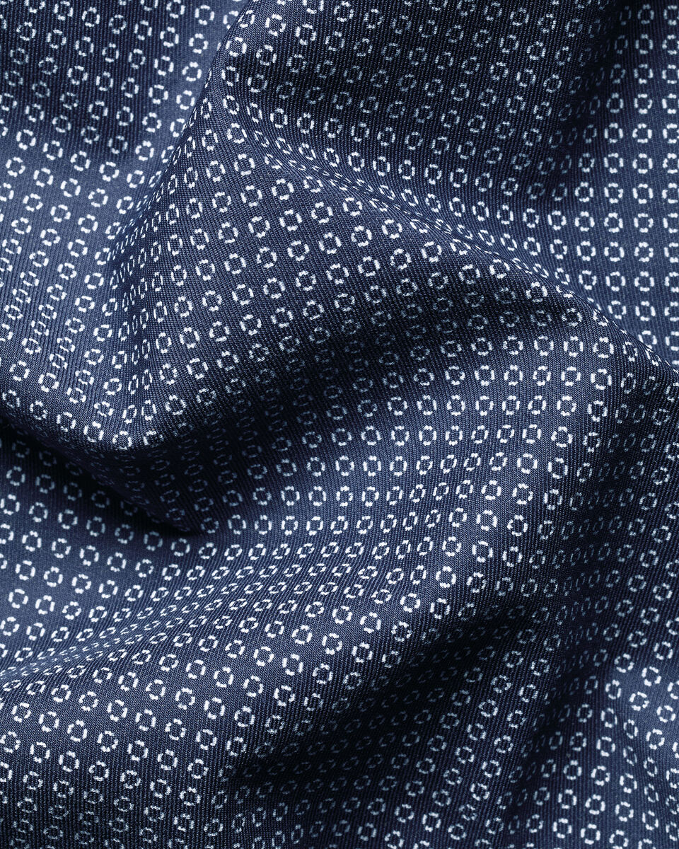Non-Iron Performance Geo Print Shirt - Navy & Sky