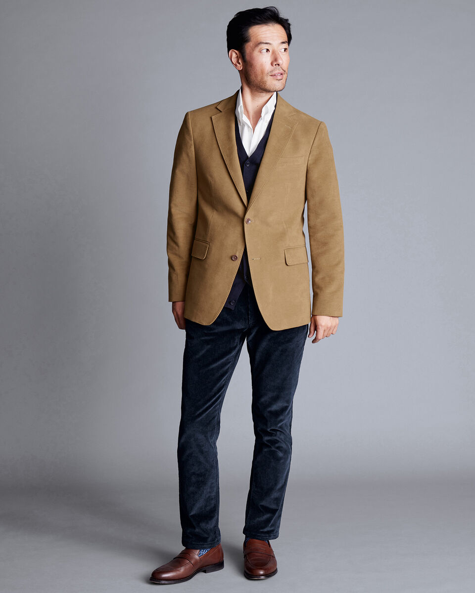 Italian Moleskin Jacket Tan Charles Tyrwhitt