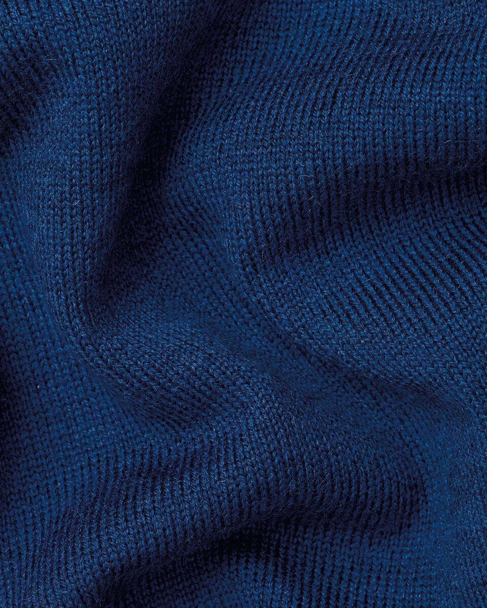 Pure Merino V-Neck Jumper - Royal Blue
