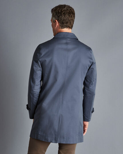 Cotton Classic Raincoat - Steel Blue