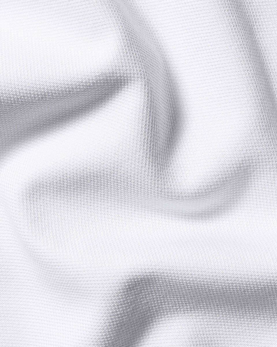 Tyrwhitt Long Sleeve Pique Polo - White | Charles Tyrwhitt