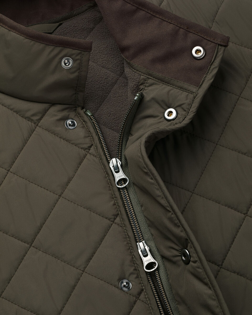 Diamond Quilted Jacket - Olive