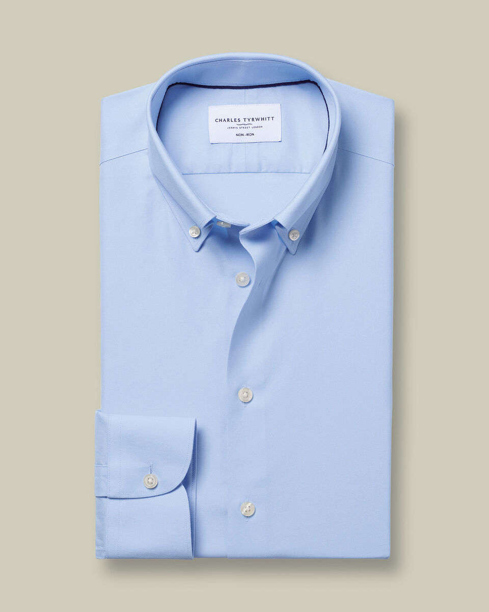 Non-Iron Twill Shirt - Sky Blue