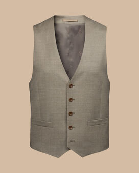 Italian Suit Waistcoat - Mocha